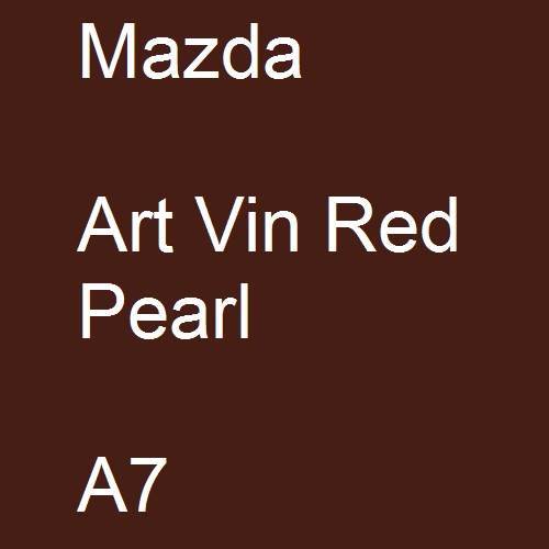 Mazda, Art Vin Red Pearl, A7.